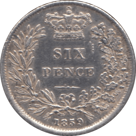 1859 SIXPENCE ( GVF ) - Sixpence - Cambridgeshire Coins