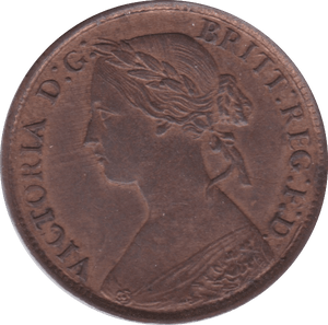 1860 FARTHING ( AUNC ) C - Farthing - Cambridgeshire Coins