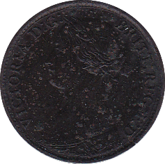 1860 FARTHING ( AUNC ) CORRUSION - Farthing - Cambridgeshire Coins