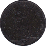 1860 FARTHING ( AUNC ) CORRUSION - Farthing - Cambridgeshire Coins