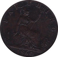 1860 FARTHING ( EF ) B - Farthing - Cambridgeshire Coins