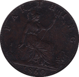 1860 FARTHING ( EF ) B - Farthing - Cambridgeshire Coins