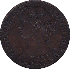 1860 FARTHING ( EF ) B - Farthing - Cambridgeshire Coins