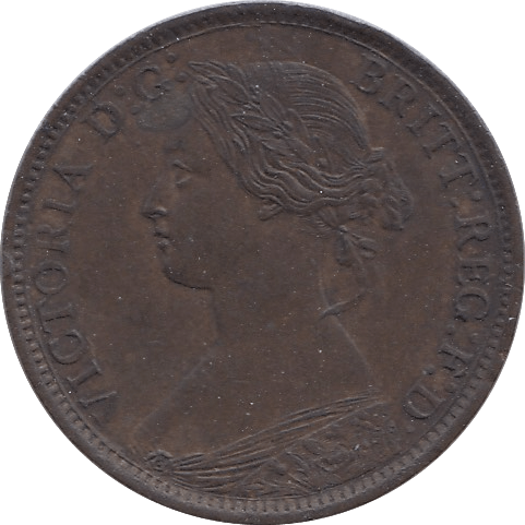 1860 FARTHING ( EF ) C - Farthing - Cambridgeshire Coins