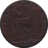 1860 FARTHING ( EF ) - Farthing - Cambridgeshire Coins