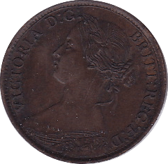 1860 FARTHING ( EF ) TOOTHED - Farthing - Cambridgeshire Coins