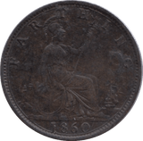 1860 FARTHING ( GVF ) - Farthing - Cambridgeshire Coins