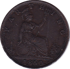 1860 FARTHING ( NEF ) - Farthing - Cambridgeshire Coins