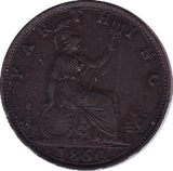 1860 FARTHING ( NEF ) - Farthing - Cambridgeshire Coins