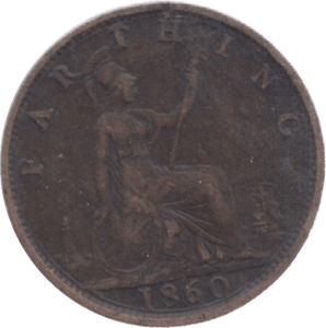 1860 FARTHING ( VF ) 18 - Farthing - Cambridgeshire Coins