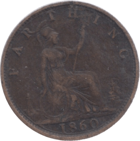 1860 FARTHING ( VF ) 18 - Farthing - Cambridgeshire Coins