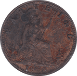 1860 FARTHING ( VF ) BEADED - Farthing - Cambridgeshire Coins