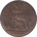 1860 HALFPENNY ( UNC ) 2 - Halfpenny - Cambridgeshire Coins