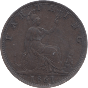 1861 FARTHING ( EF ) 23 - Farthing - Cambridgeshire Coins