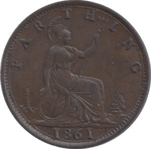 1861 FARTHING ( EF ) - Farthing - Cambridgeshire Coins
