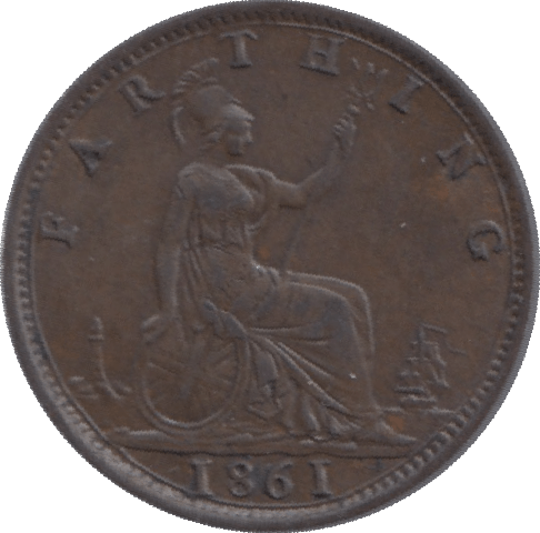 1861 FARTHING ( EF ) - Farthing - Cambridgeshire Coins