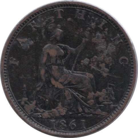 1861 FARTHING ( VF ) - Farthing - Cambridgeshire Coins