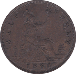 1861 HALFPENNY ( EF ) A - Halfpenny - Cambridgeshire Coins