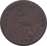 1861 HALFPENNY ( EF ) A - Halfpenny - Cambridgeshire Coins