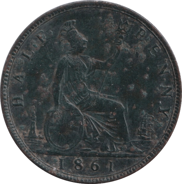 1861 HALFPENNY ( EF ) - Halfpenny - Cambridgeshire Coins