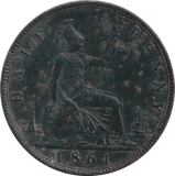 1861 HALFPENNY ( EF ) - Halfpenny - Cambridgeshire Coins