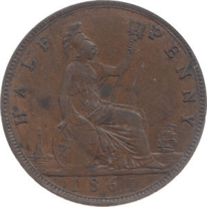 1861 HALFPENNY ( EF ) - Halfpenny - Cambridgeshire Coins