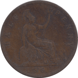 1861 HALFPENNY ( F ) 1 - Halfpenny - Cambridgeshire Coins