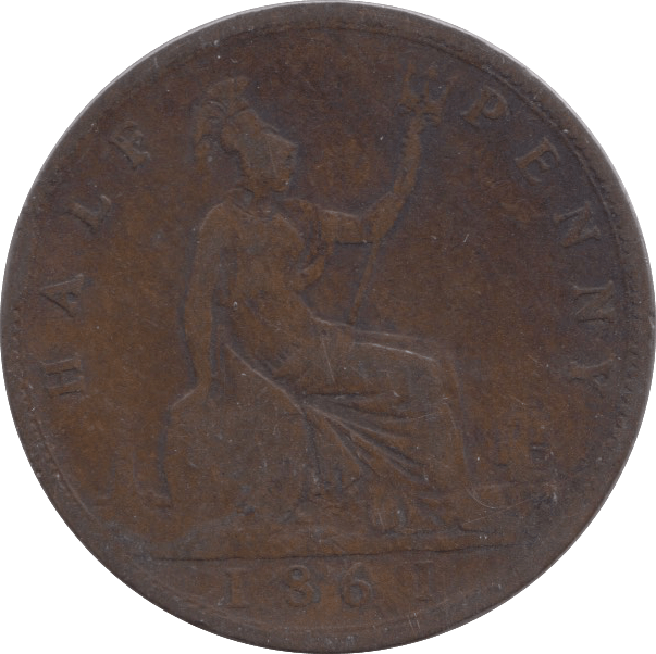 1861 HALFPENNY ( F ) 1 - Halfpenny - Cambridgeshire Coins