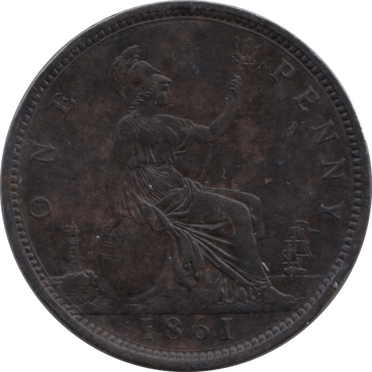 1861 PENNY ( EF ) BEADED - Penny - Cambridgeshire Coins