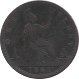 1861 PENNY ( NF ) - Penny - Cambridgeshire Coins