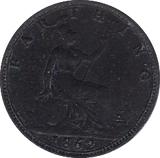 1862 FARTHING ( EF ) B - Farthing - Cambridgeshire Coins