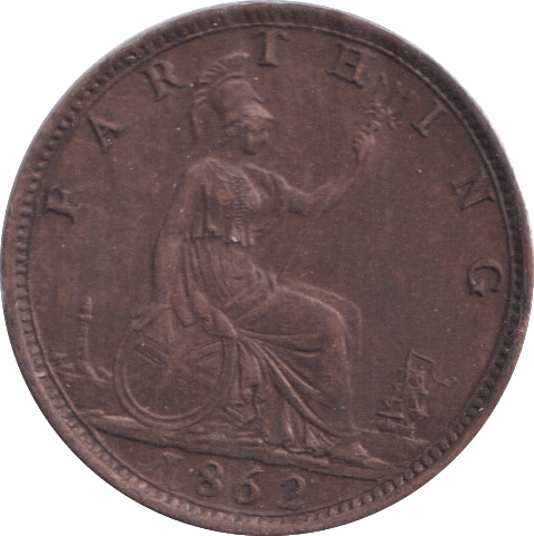 1862 FARTHING ( EF ) - Farthing - Cambridgeshire Coins