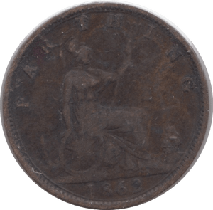 1862 FARTHING ( FINE ) - Cambridgeshire Coins