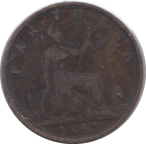 1862 FARTHING ( FINE ) - Cambridgeshire Coins