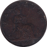 1862 FARTHING ( GVF ) - Farthing - Cambridgeshire Coins