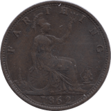 1862 FARTHING ( VF ) - Farthing - Cambridgeshire Coins