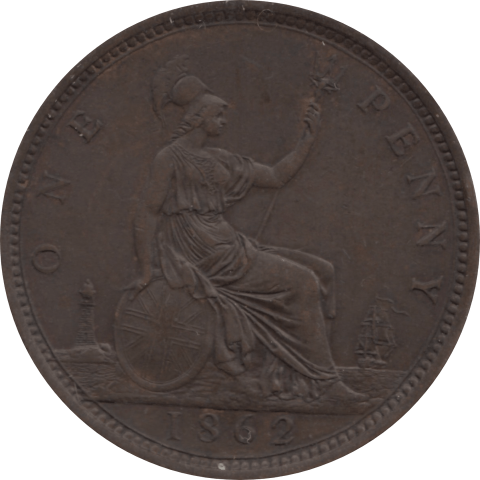 1862 PENNY 1 ( EF ) 18 - Penny - Cambridgeshire Coins