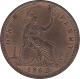 1862 PENNY ( EF ) 6 - Penny - Cambridgeshire Coins