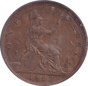 1862 PENNY ( UNC ) - Penny - Cambridgeshire Coins