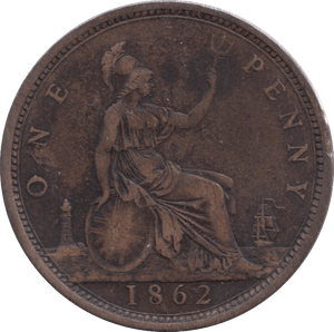 1862 PENNY ( VF ) - Penny - Cambridgeshire Coins