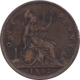 1862 PENNY ( VF ) - Penny - Cambridgeshire Coins