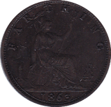 1863 FARTHING ( EF ) - Farthing - Cambridgeshire Coins