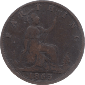 1863 FARTHING ( GF ) 23 - Farthing - Cambridgeshire Coins