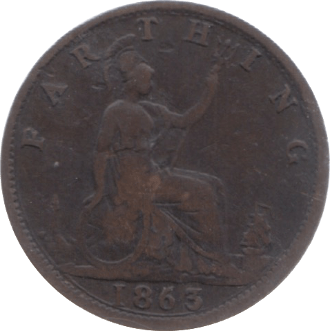 1863 FARTHING ( GF ) 23 - Farthing - Cambridgeshire Coins