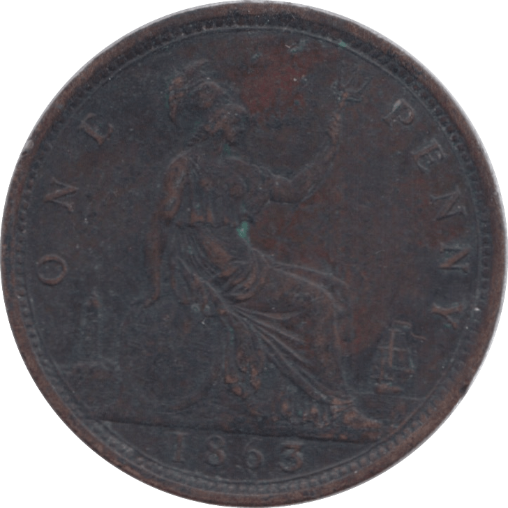 1863 PENNY ( GVF ) 1 - Penny - Cambridgeshire Coins