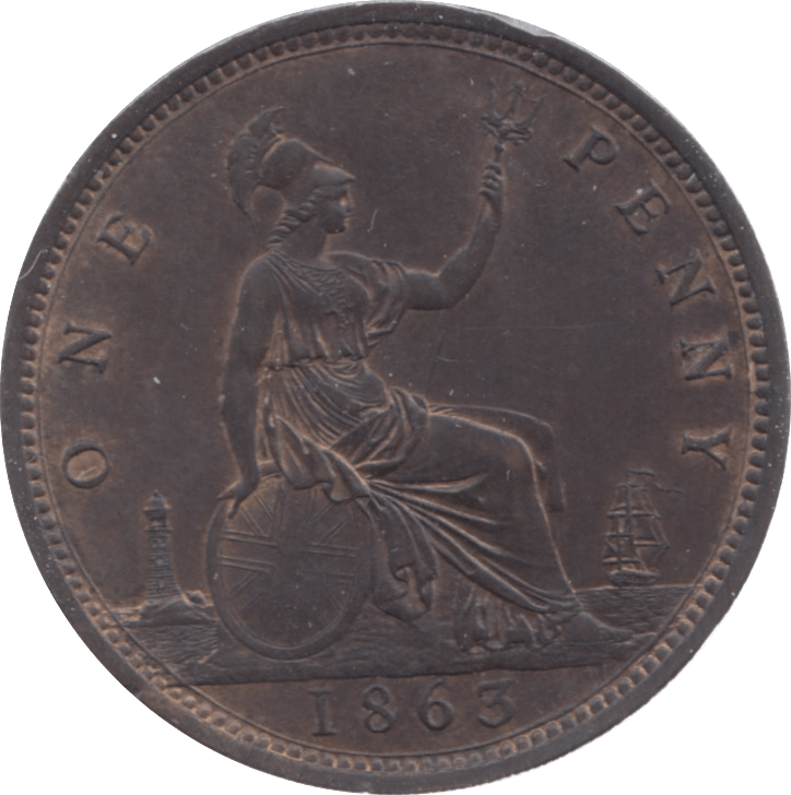 1863 PENNY ( UNC ) 7 - Penny - Cambridgeshire Coins