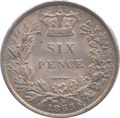 1863 SIXPENCE ( GEF ) - Sixpence - Cambridgeshire Coins