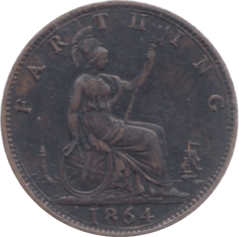 1864 FARTHING ( EF ) 23 - Farthing - Cambridgeshire Coins