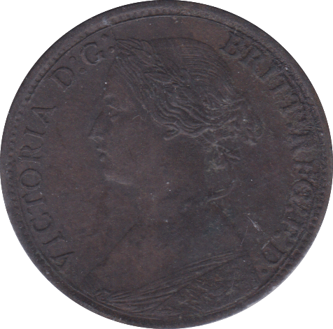 1864 FARTHING ( EF ) - Farthing - Cambridgeshire Coins