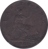 1864 FARTHING ( EF ) - Farthing - Cambridgeshire Coins